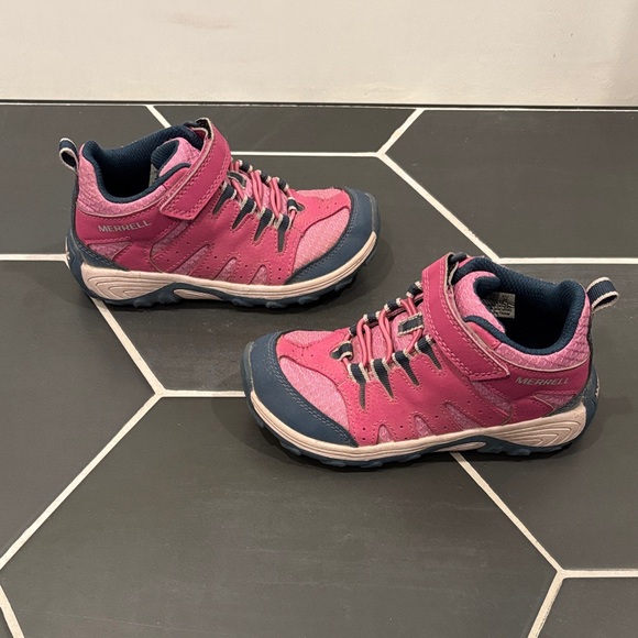 Merrell Kids Hiking Sneakers Size 12 Pink & Navy - Picture 5 of 7